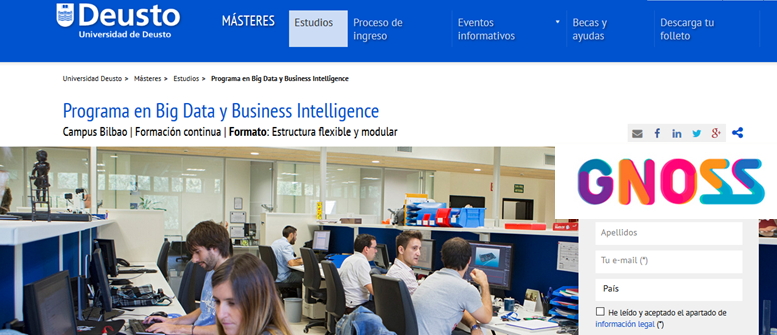 GNOSS colabora en el Programa de Big Data y Business Intelligence organizado por la Universidad de Deusto 