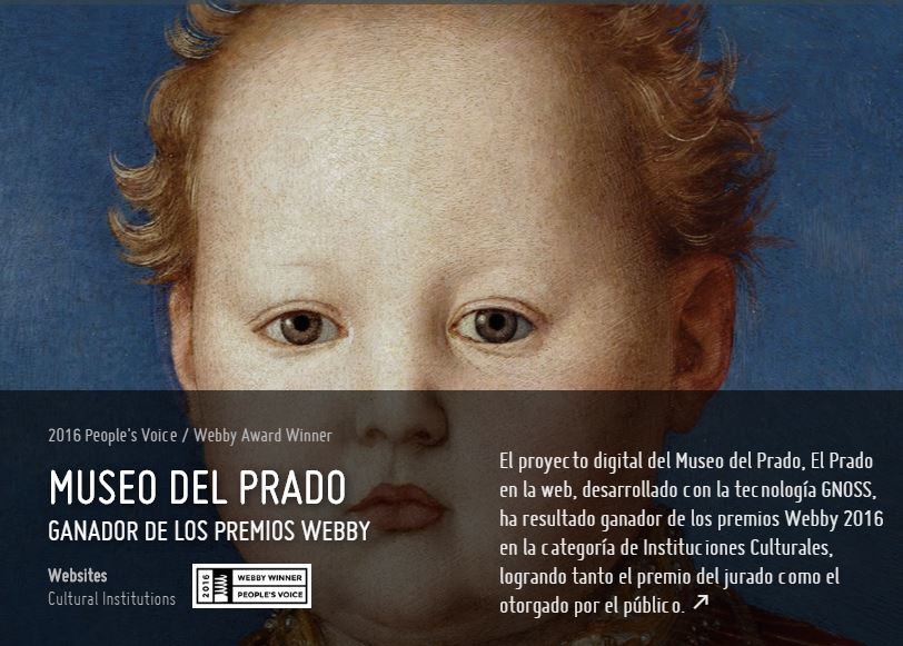  El proyecto digital del Museo del Prado, El Prado en la Web, desarrollado con tecnología de Gnoss.com, obtiene dos premios de la International Academy of Digital Arts & Sciences