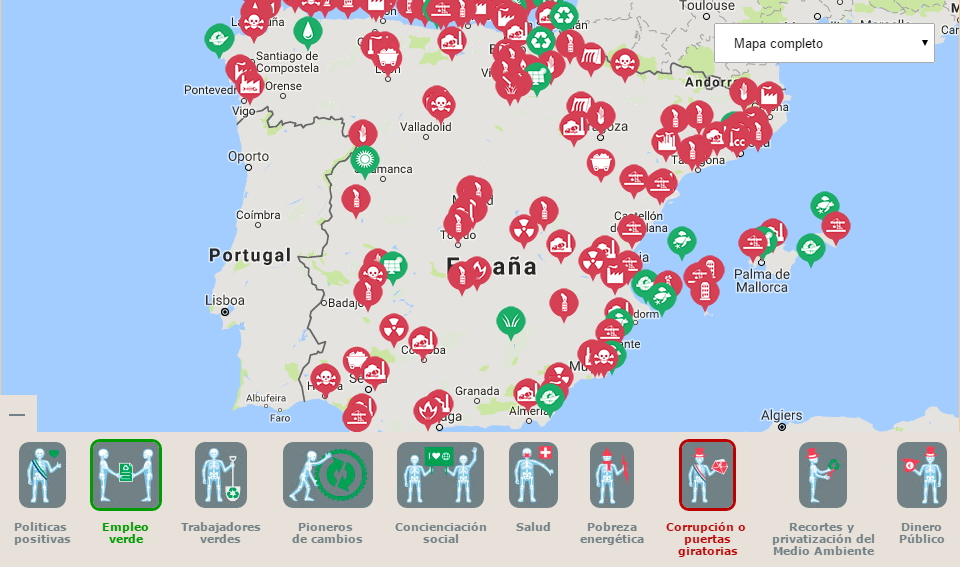 Radiografía social del medio ambiente en España en un mapa interactivo (Greenpece)
