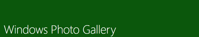 Windows Photo Gallery