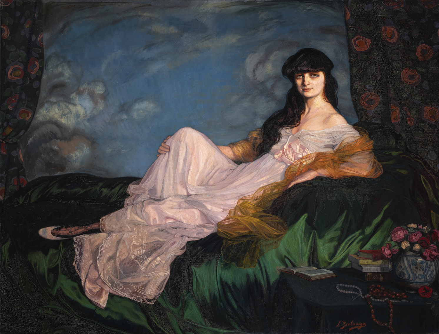 Chantal de Burguet 絵画 Portrait of Countess Mathieu de Noailles - Bilbao Museoa