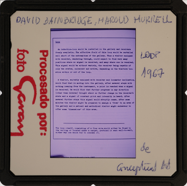 Bainbridge, David. Loop. de Conceptual Art. - Bilbao Museoa