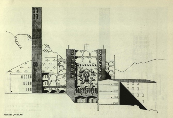 Santuario de Arantzazu. Fachada lateral