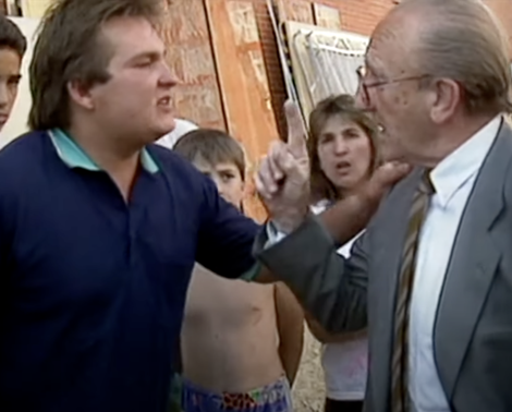 Francisco Javier Sáenz de Oíza visitando "El Ruedo"