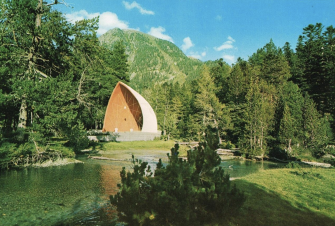 Capilla-Refugio Sancti Spirit en el Valle de San Nicolau en Aigües Tortes, Eduardo Torroja