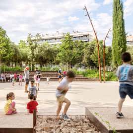 Plaza Sóller. Barcelona. De plaza a parque