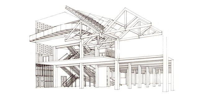 Perspectiva de la intervención en la Fábrica La Llauna