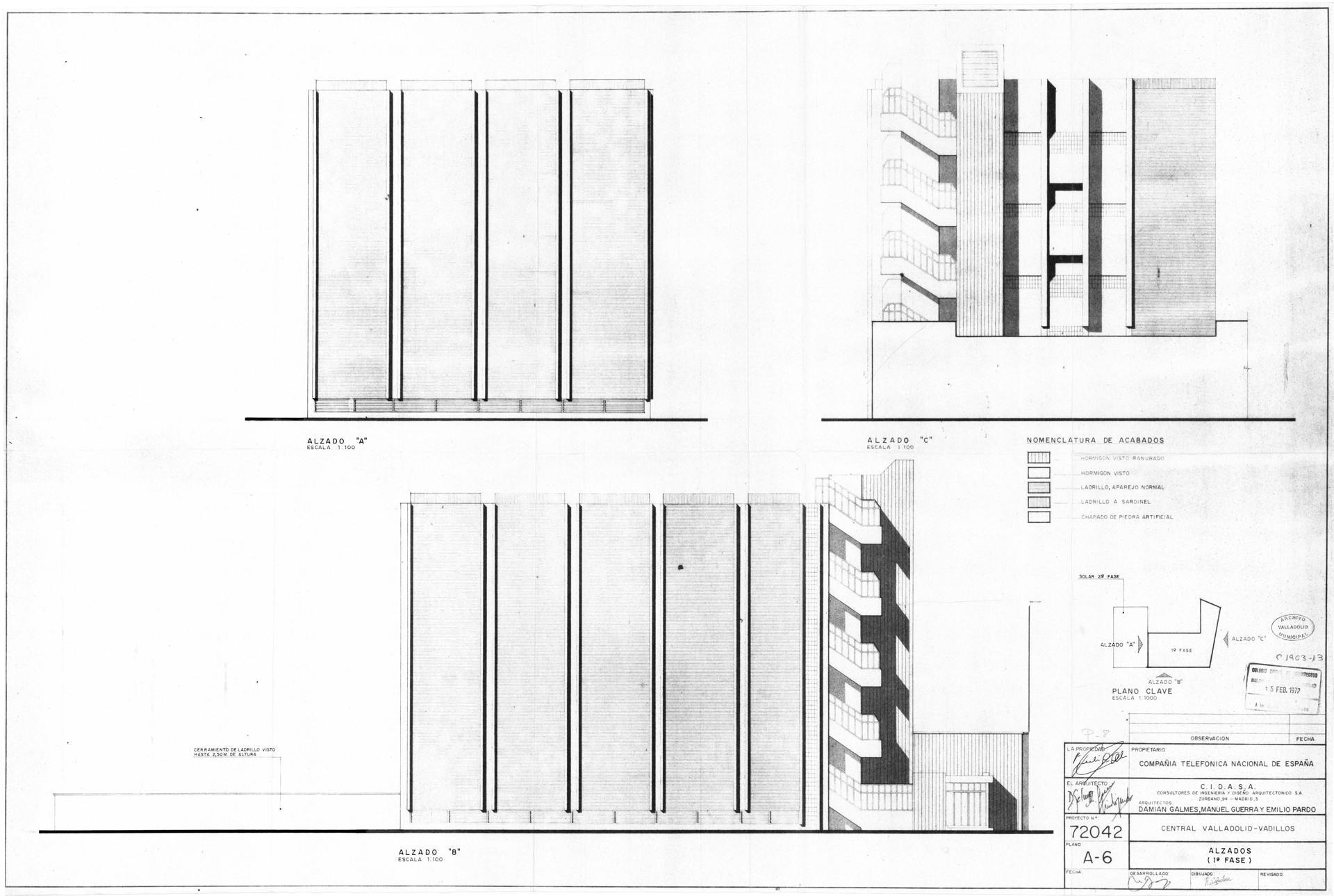 Compañía Telefónica Nacional de España, Valladolid. Emilio Pardo, Damián Galmés de Fuentes, Manuel Guerra