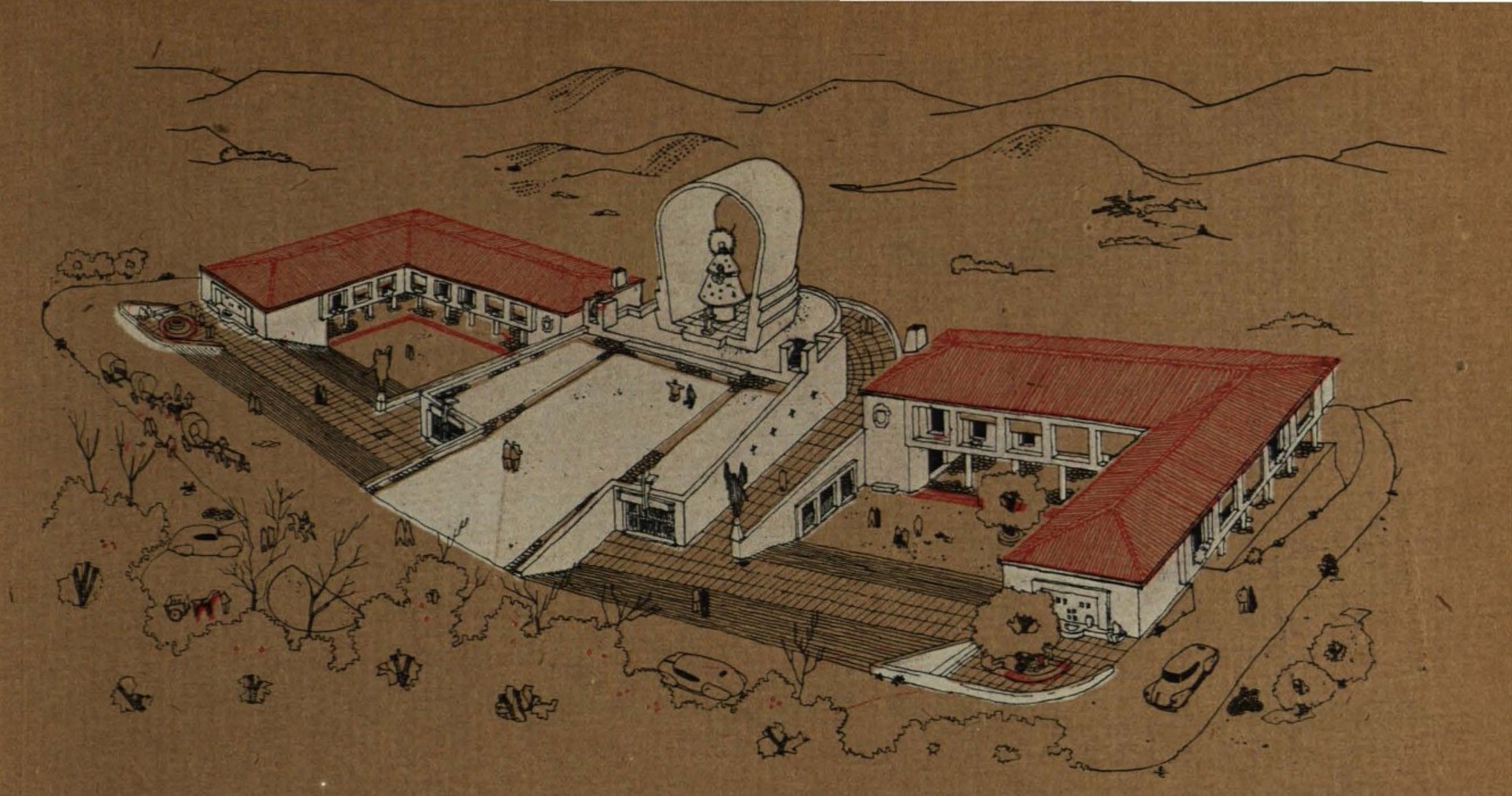  Proyecto de ermita de montaña con hospedería aneja en tierras de La Mancha