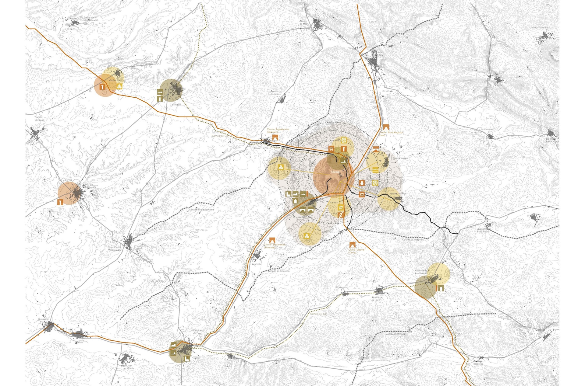  Plan integral del Área Arqueológica de Clunia