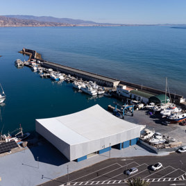 Lonja de pescado y ordenación zona sur del puerto de Roquetas