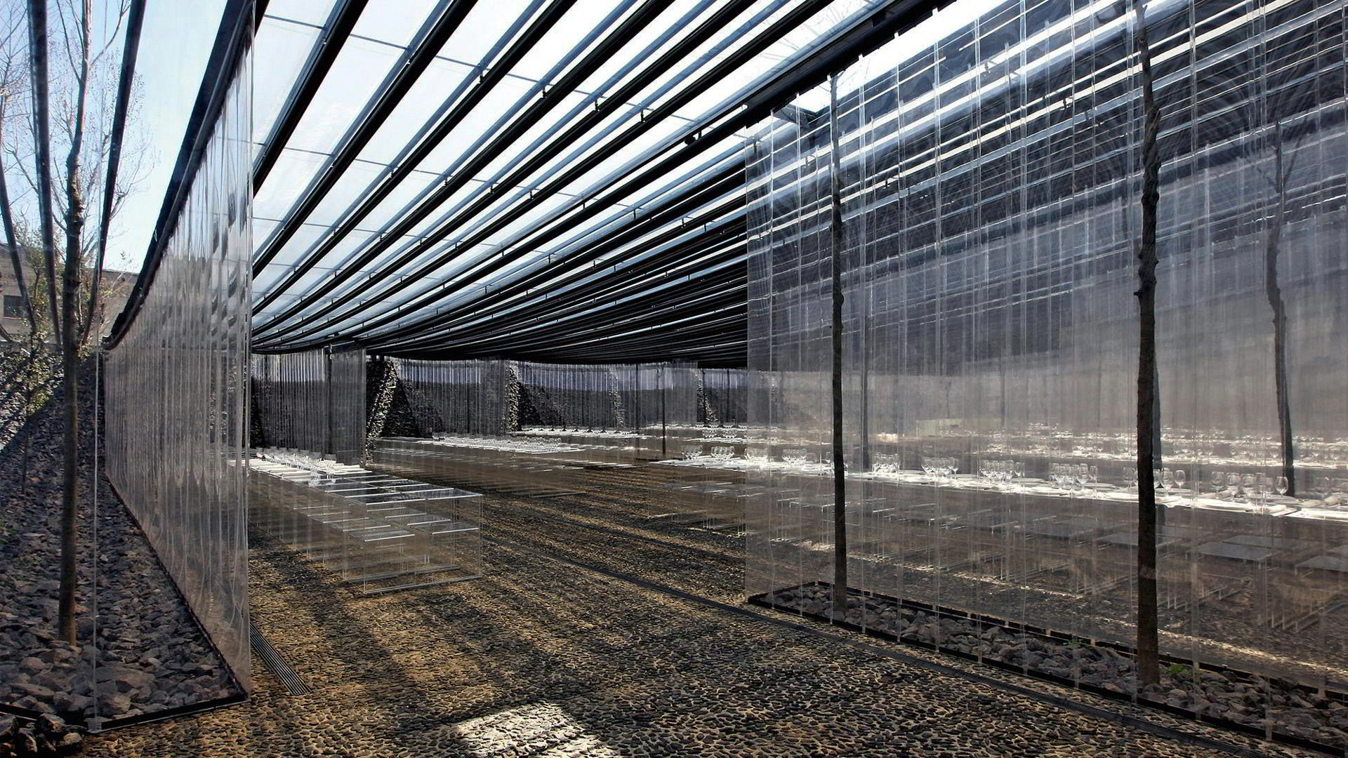 Marquee at Les Cols restaurant