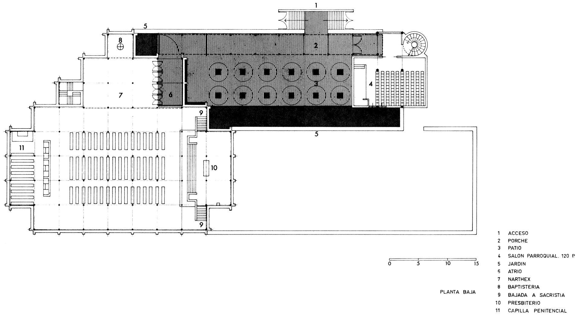 Iglesia parroquial de Nuestra Señora de la Fuencisla, Madrid. Alfonso Burón García, Mercedes de Miguel Sánchez, Antonio Ábalos Culebras, José María García de Paredes Barreda