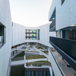 Edificio célula. Alojamientos universitarios