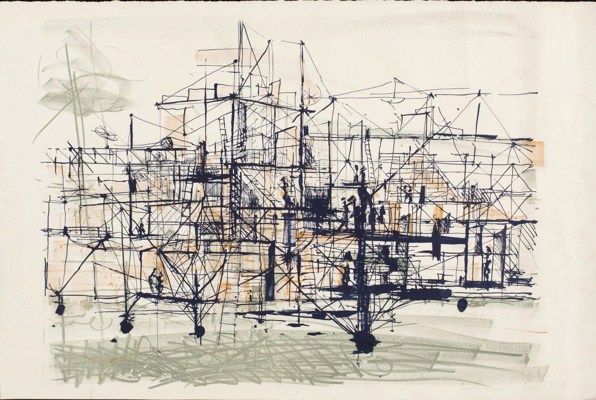 Constant Nieuwenhuys, New Babylon (litografía), 1961.