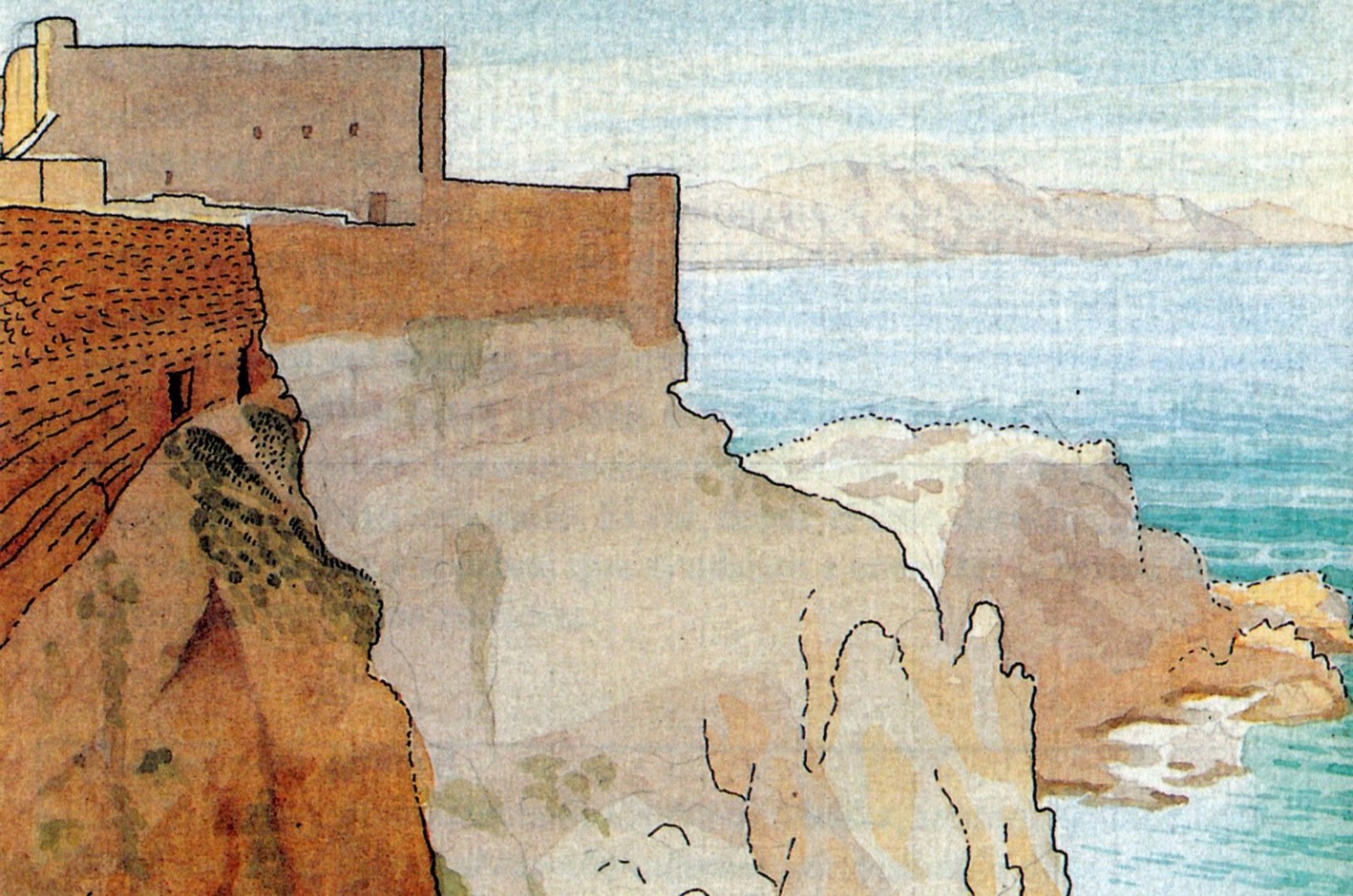  Las murallas de Melilla con las cuevas del Conventico