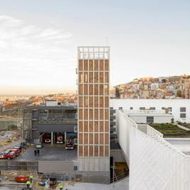 Torre de bomberos en Vall d'Hebron