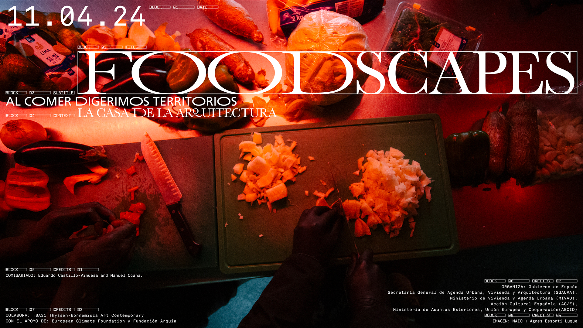 El 11.04.24 Foodscapes llega a La Casa de la Arquitectura