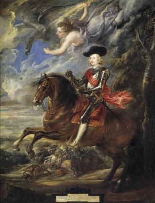 El cardenal-infante Fernando de Austria, en la batalla de Nördlingen