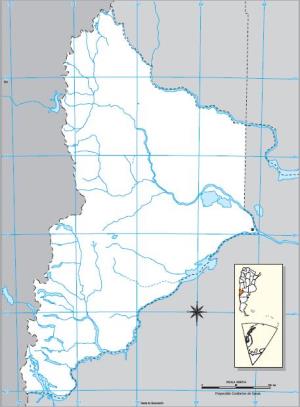 Mapa mudo de Neuquén. IGN de Argentina