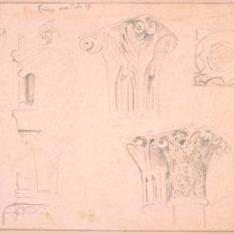Capiteles y molduras de Santa María del Temple en Ceinos de Campos, Valladolid