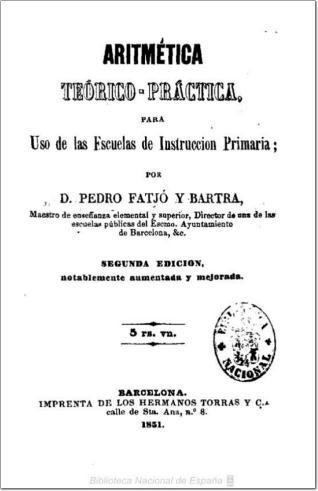 Aritmètica teórico-práctica, para uso de las escuelas de instrucción primaria