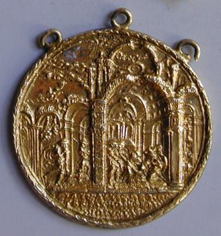 Medalla con Natividad y pecado original