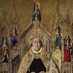Santo Domingo de Silos entronizado como obispo