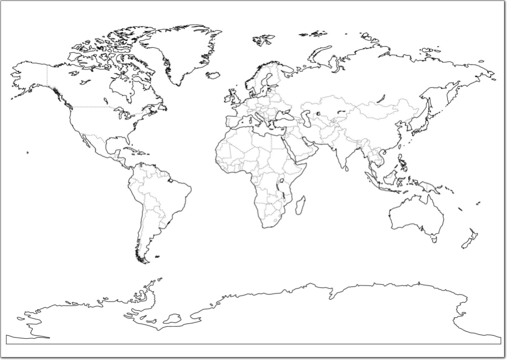 Mapa de países del Mundo. Freemap