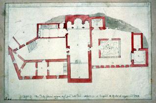 Planta del monasterio de San Juan de la Peña (Huesca) tras la reforma que en el año 983 hizo el emperador Sancho el Mayor