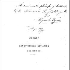 Origen y constitución mecánica del mundo