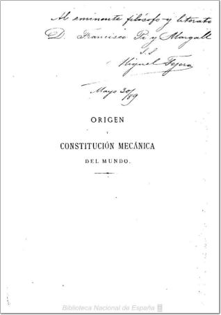 Origen y constitución mecánica del mundo