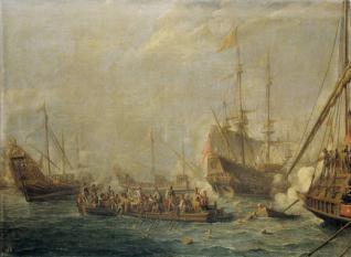 Combate naval entre turcos y malteses