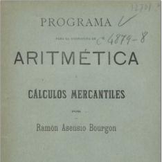 Programa para la asignatura de aritmética y cálculos mercantiles