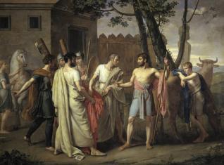 Cincinato abandona el arado para dictar leyes a Roma