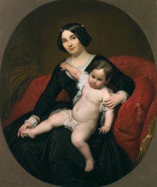Retrato de dama con su hijo