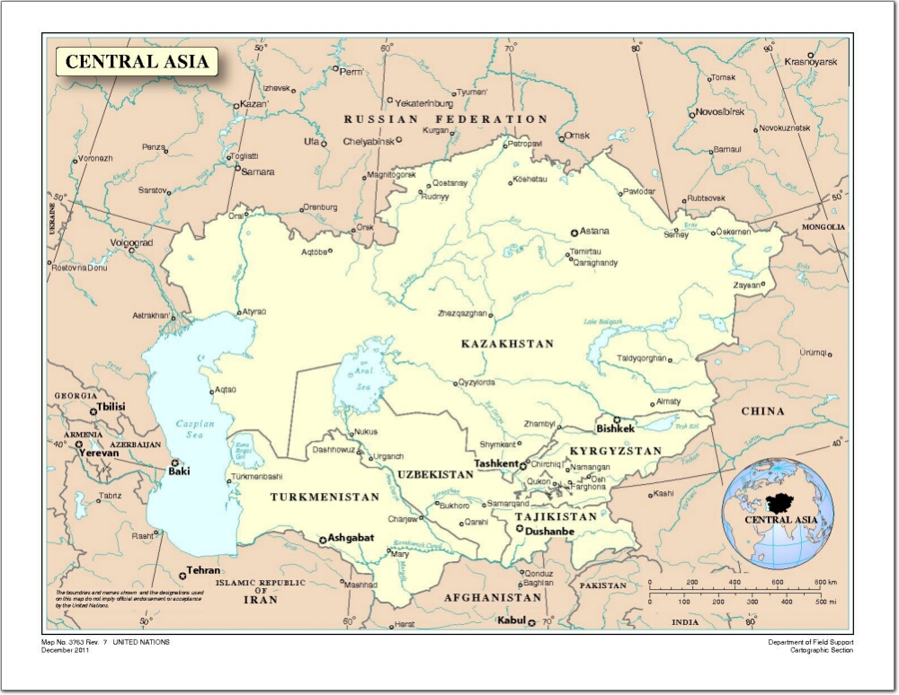 Mapa Politico De Asia Mapa De Paises Y Capitales De Asia Central Naciones Unidas Mapas Interactivos De Didactalia