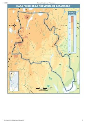 Mapa mudo de ríos de Catamarca. Mapoteca de Educ.ar