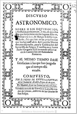 Discurso astronomico sobre si los equinocios, y solsticios permanecen, ò no, en aquellos dias que les pertenecen sus lugares ...