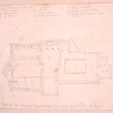 Plano de la planta principal del monasterio de San Juan de la Peña (Huesca)