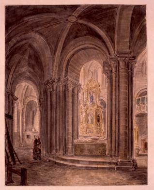 Interior de la iglesia del monasterio de Santa María de Gradefes, León