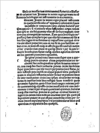 Additamentum ad calendarium Johannis de Monteregio