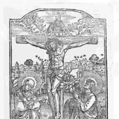 Cristo en la cruz con la Virgen y San Juan