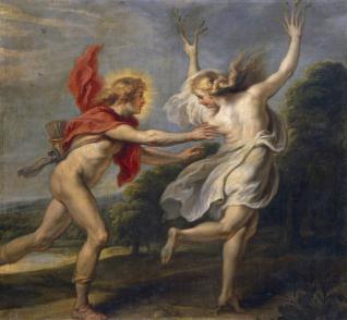 Apolo persiguiendo a Dafne