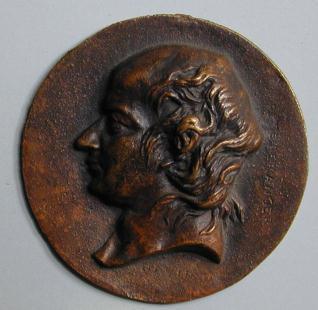 Medallón con retrato de Pierre Jean de Beranger
