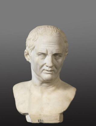Busto antiguo de un retrato de Cicerón con cabeza moderna
