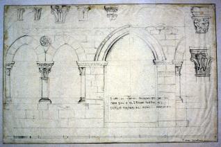 Arquitectura monástica medieval. Detalle de sala capitular.