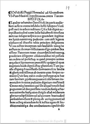 Epistola ad Alexandrum VI. in expeditionem contra Turcos