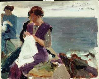 Tres mujeres cosiendo, San Sebastián
