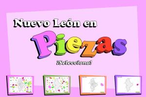 Municipios de Nuevo León. Puzzle. INEGI de México